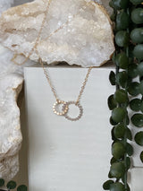 Double Bloom Infinity Necklace