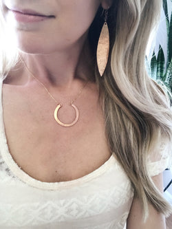 Half Circle Drop Necklace