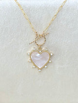 Eva Crystal Studded Heart Necklace