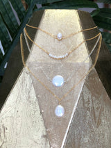 Floating Freshwater Round Pearl Necklace