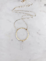 Mia Quartz Circle Necklace