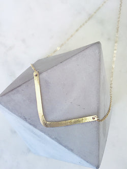 Geometric V Necklace (Flat)