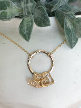 Infinity Circle/Interlocking Heart Necklace