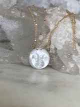 Mother of Pearl Moonface Necklace